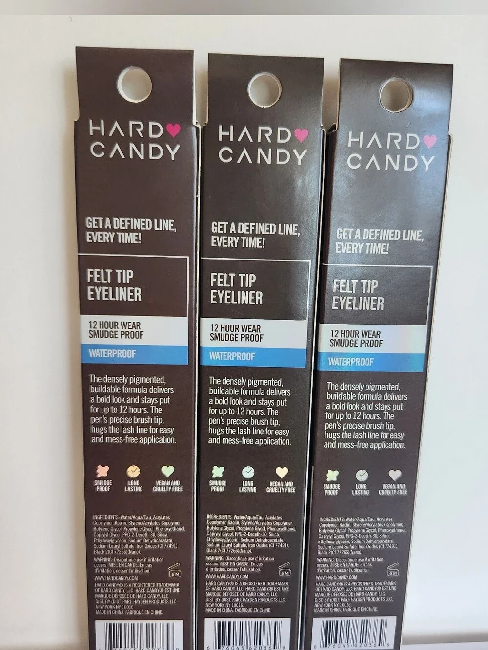 Lot of 3 #2036 Fudging Around Hard Candy Stroke of Gorgeous Felt Tip Eyeliner